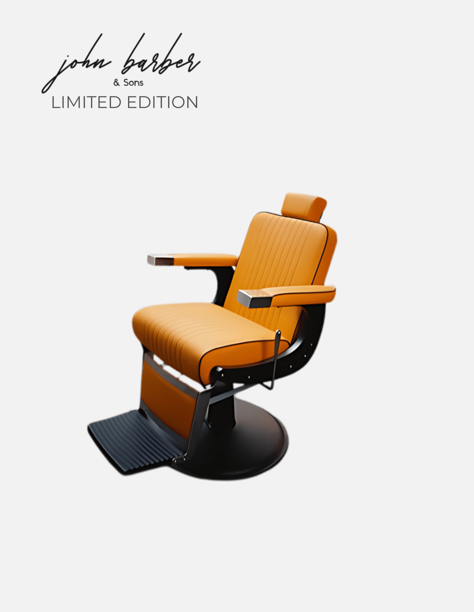 Orange New School barber chair.