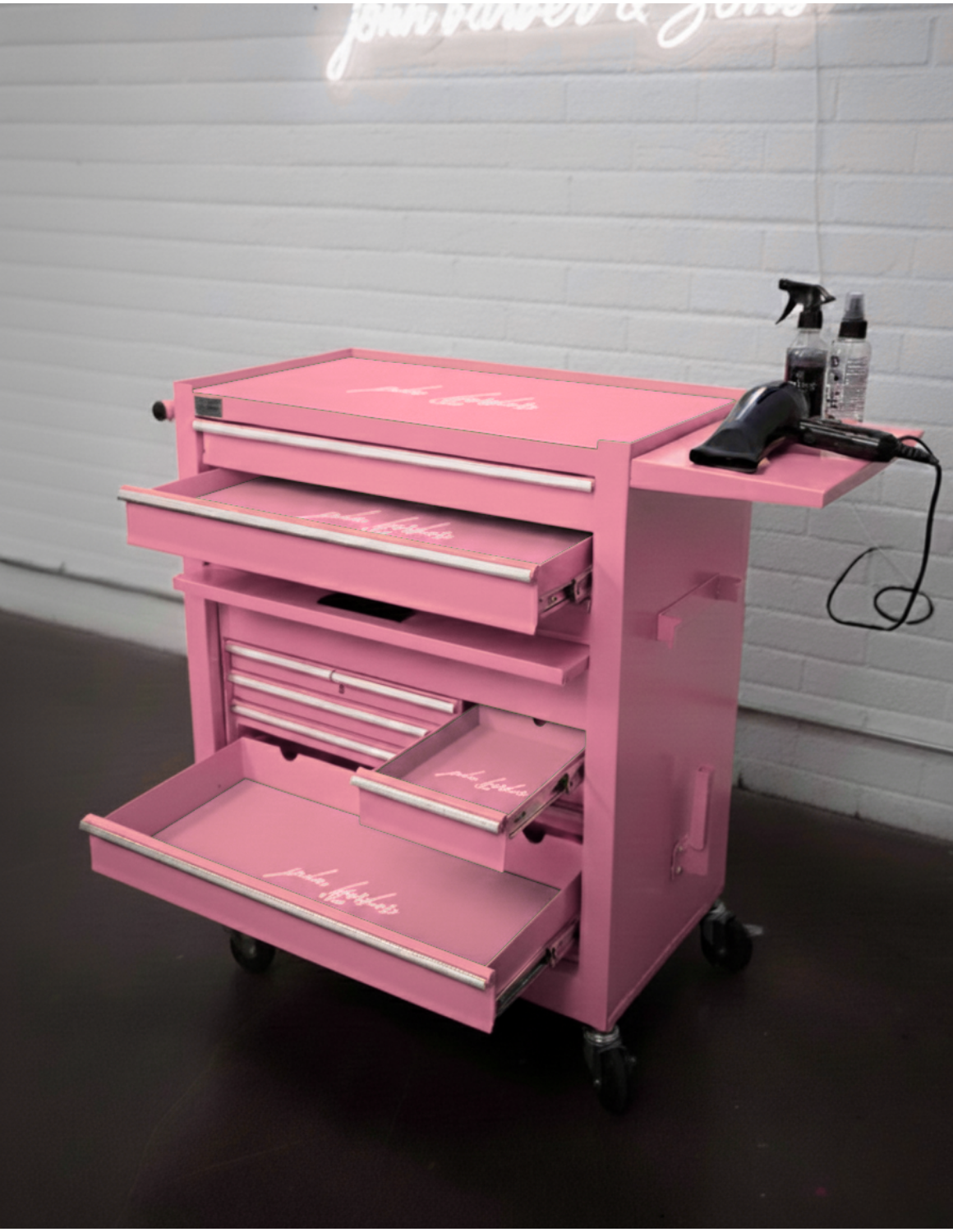 BARBER TROLLEY PRO – Carrello mobile in diversi colori – Disinfezione UV – Carrello da barbiere