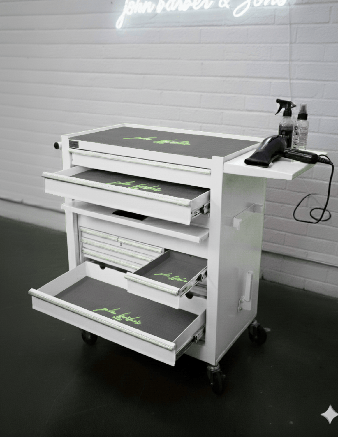 BARBER TROLLEY PRO ROLLWAGEN N VERSCHIEDENEN FARBEN – UV-STERILISATION Friseurwagen