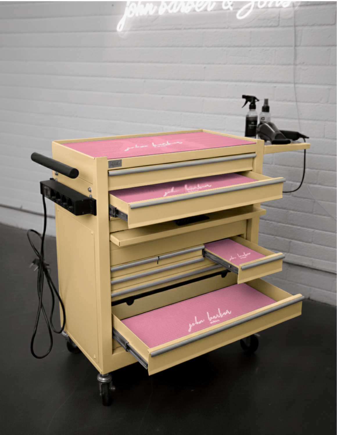 BARBER TROLLEY PRO ROLLWAGEN N VERSCHIEDENEN FARBEN – UV-STERILISATION Friseurwagen