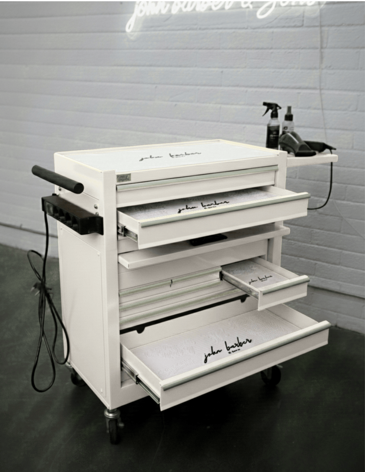 BARBER TROLLEY PRO ROLLWAGEN N VERSCHIEDENEN FARBEN – UV-STERILISATION Friseurwagen