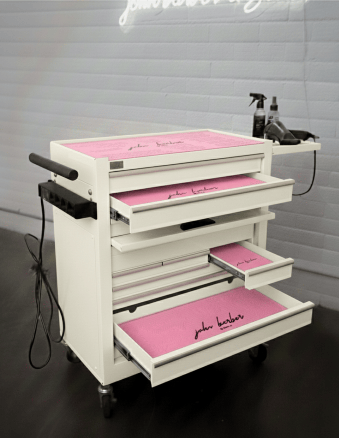 BARBER TROLLEY PRO ROLLWAGEN N VERSCHIEDENEN FARBEN – UV-STERILISATION Friseurwagen