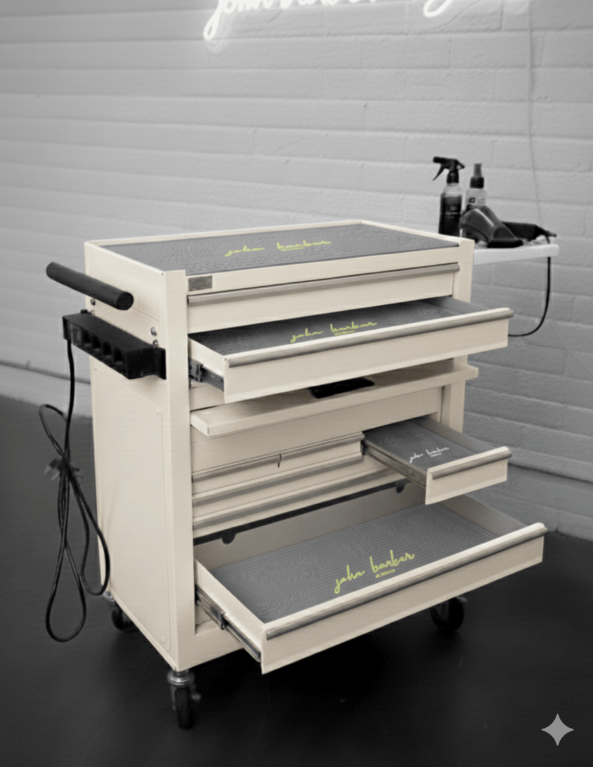 BARBER TROLLEY PRO ROLLWAGEN N VERSCHIEDENEN FARBEN – UV-STERILISATION Friseurwagen