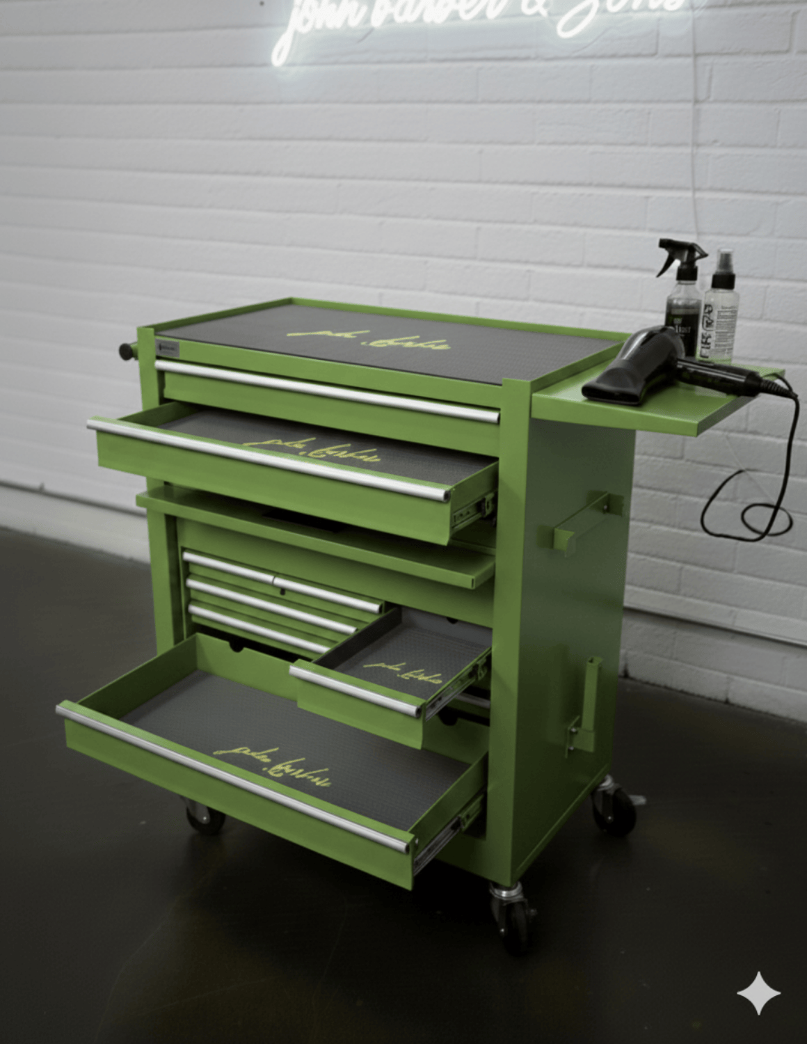 BARBER TROLLEY PRO ROLLWAGEN N VERSCHIEDENEN FARBEN – UV-STERILISATION Friseurwagen