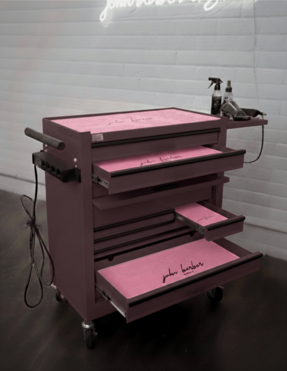 BARBER TROLLEY PRO ROLLWAGEN N VERSCHIEDENEN FARBEN – UV-STERILISATION Friseurwagen