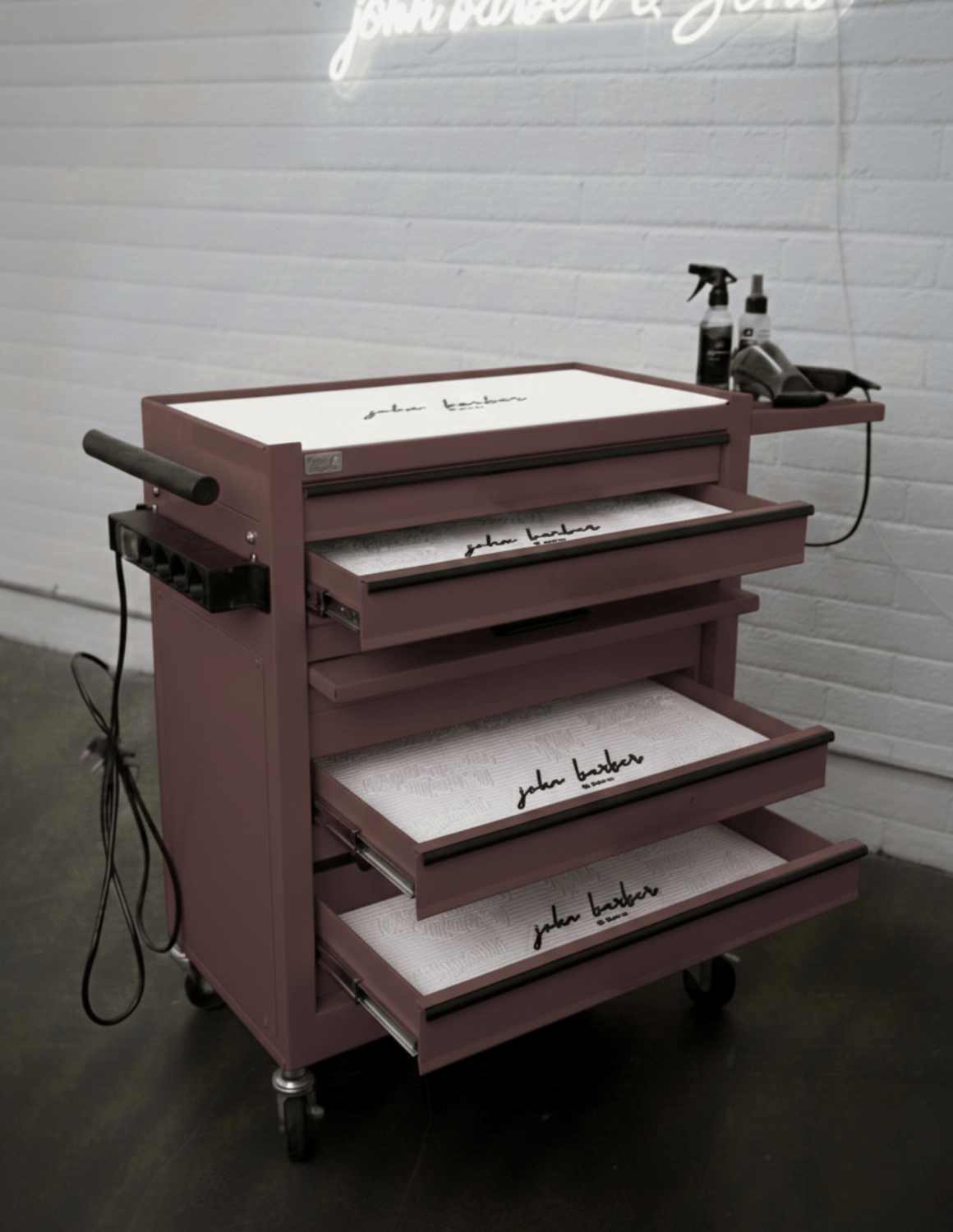 BARBER TROLLEY PRO ROLLWAGEN N VERSCHIEDENEN FARBEN – UV-STERILISATION Friseurwagen
