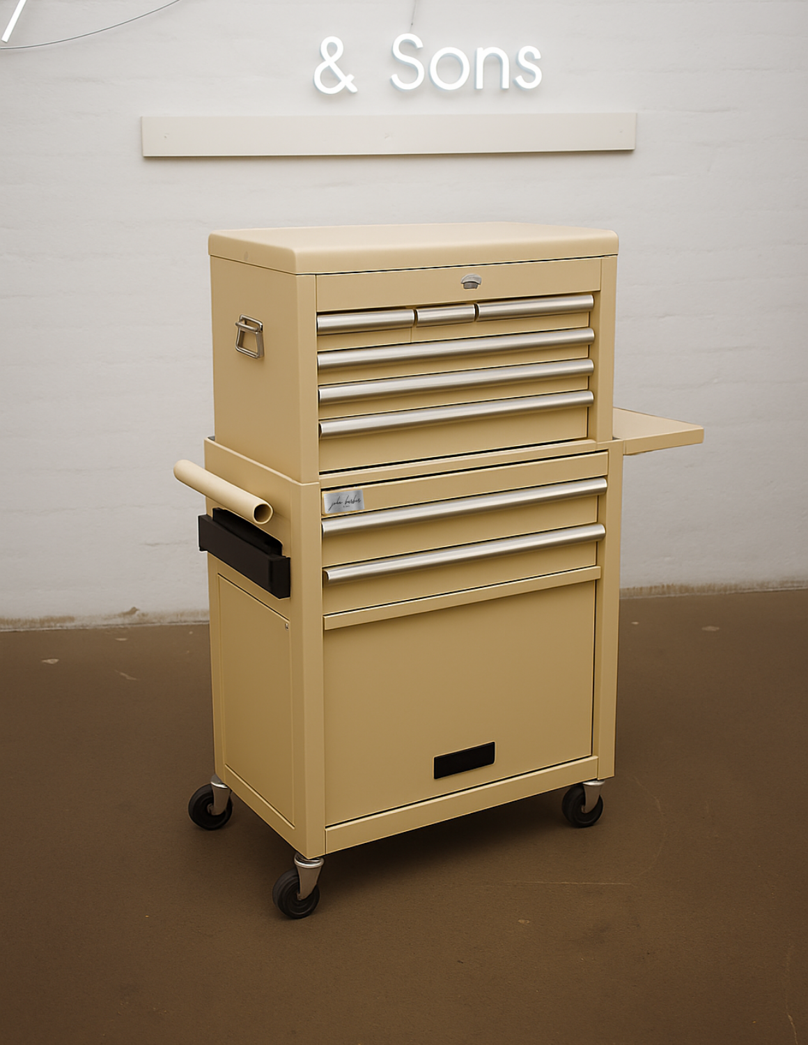 BARBER TROLLEY PRO – Carrello mobile in diversi colori – Disinfezione UV – Carrello da barbiere