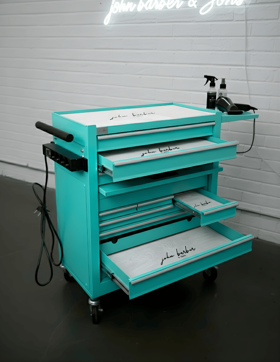 BARBER TROLLEY PRO ROLLWAGEN N VERSCHIEDENEN FARBEN – UV-STERILISATION Friseurwagen