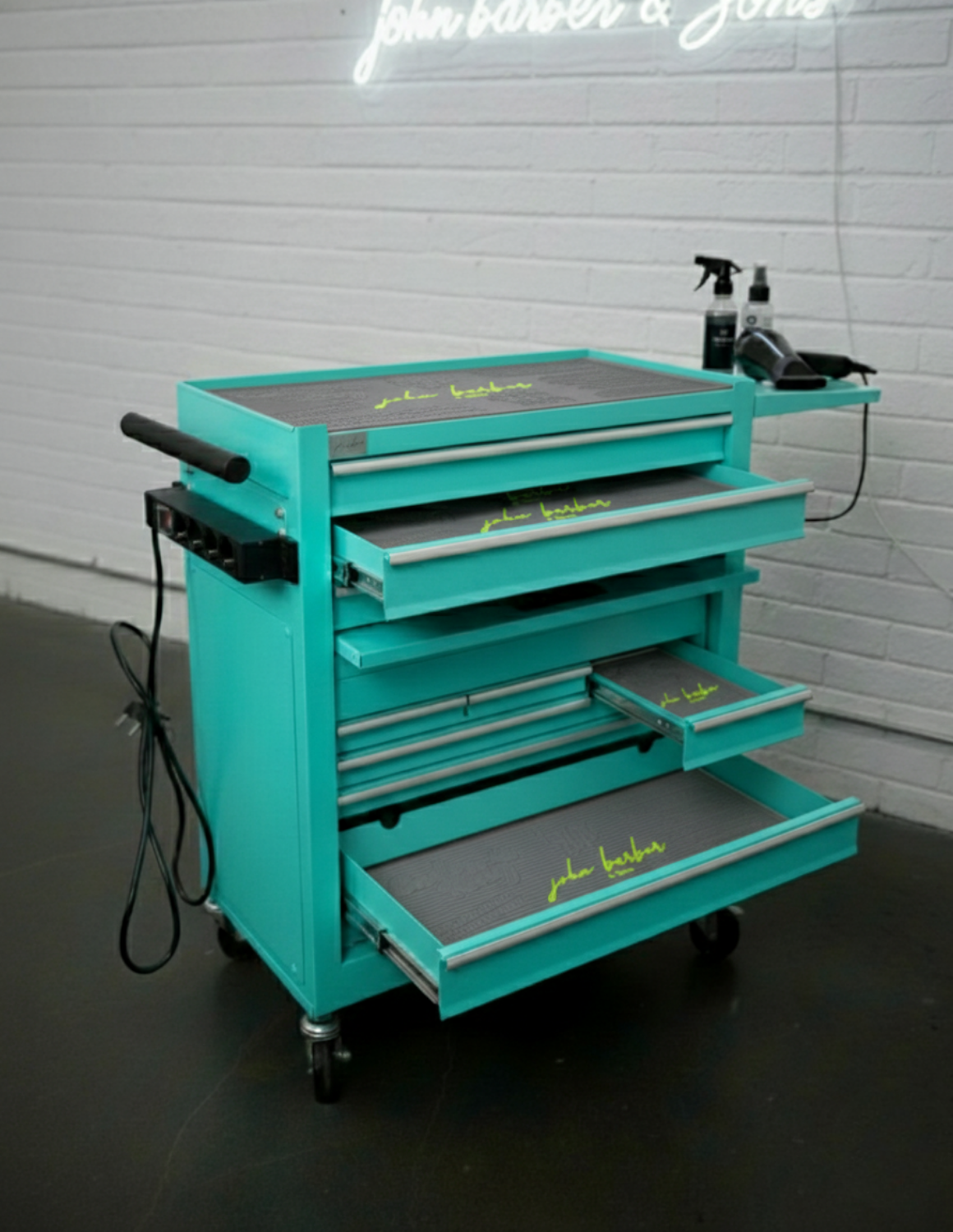 BARBER TROLLEY PRO – Mobiele trolley in verschillende kleuren – UV-desinfectie – Barbiertrolley