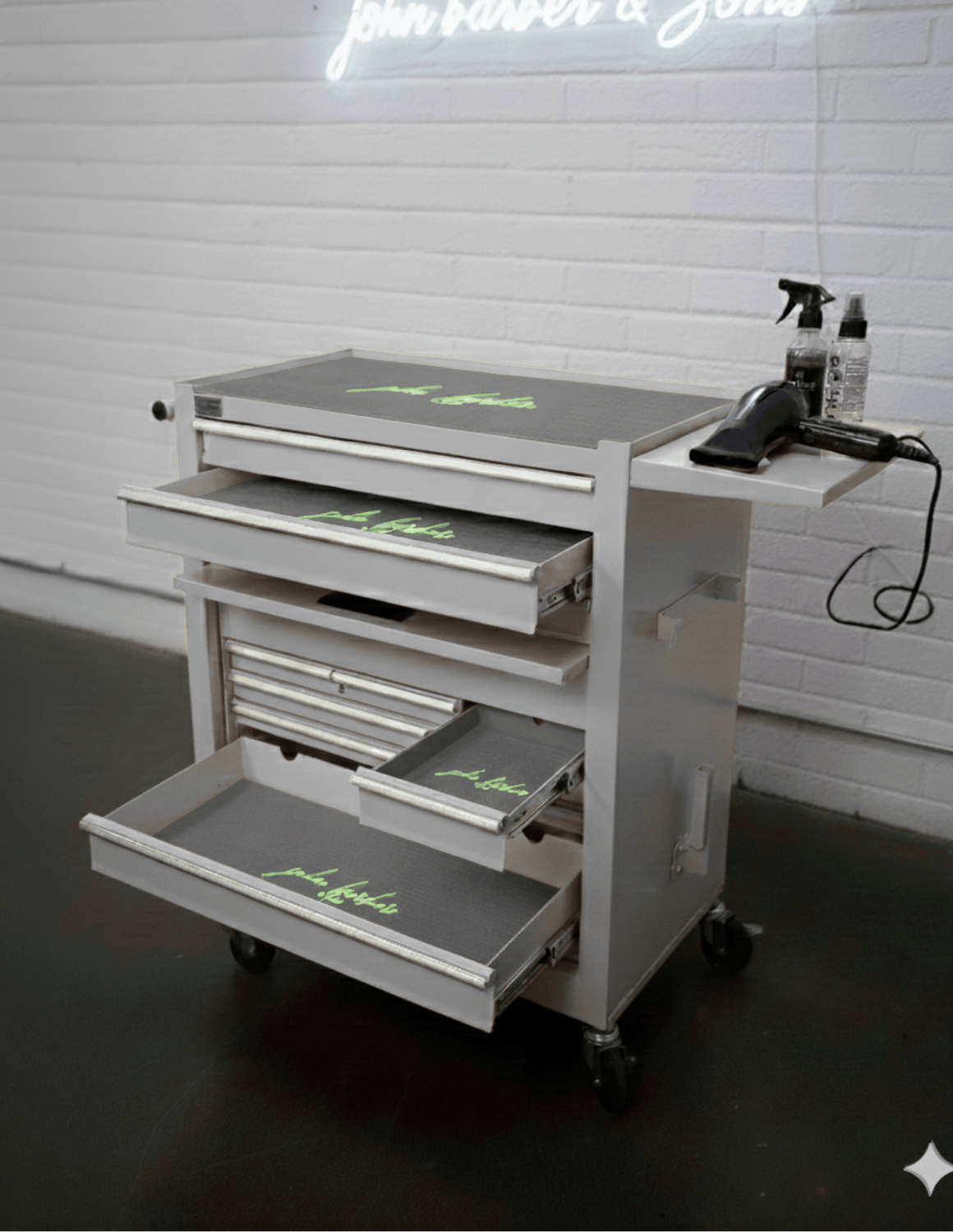 BARBER TROLLEY PRO ROLLWAGEN N VERSCHIEDENEN FARBEN – UV-STERILISATION Friseurwagen