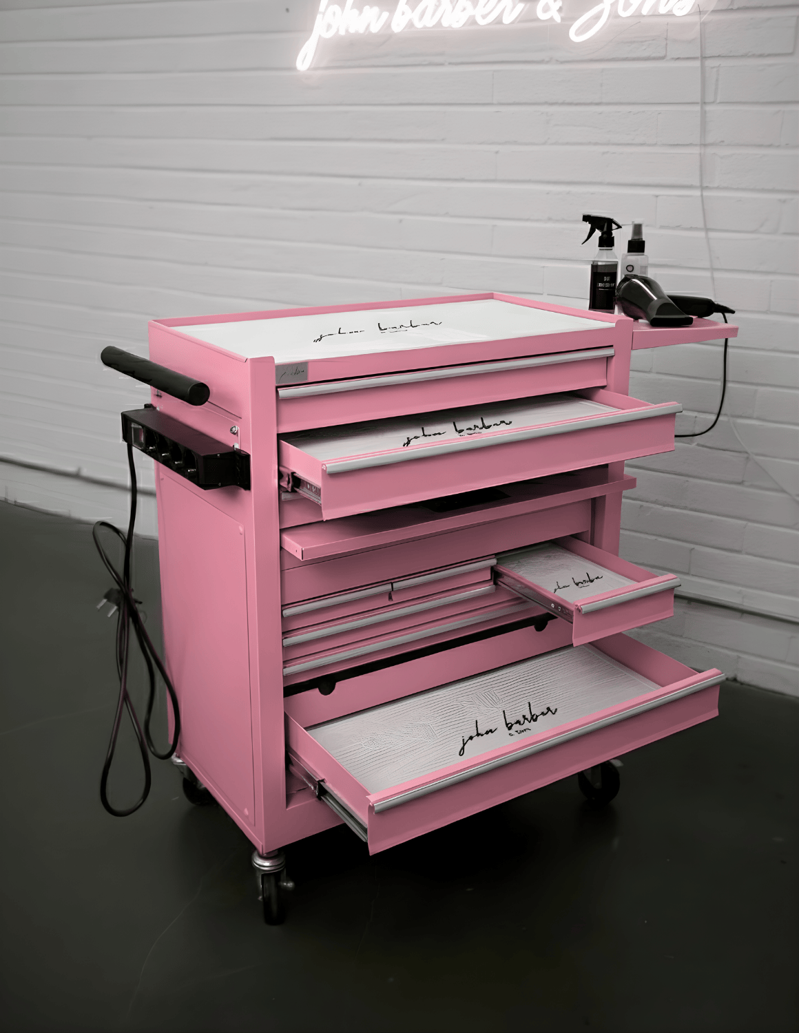 BARBER TROLLEY PRO ROLLWAGEN N VERSCHIEDENEN FARBEN – UV-STERILISATION Friseurwagen