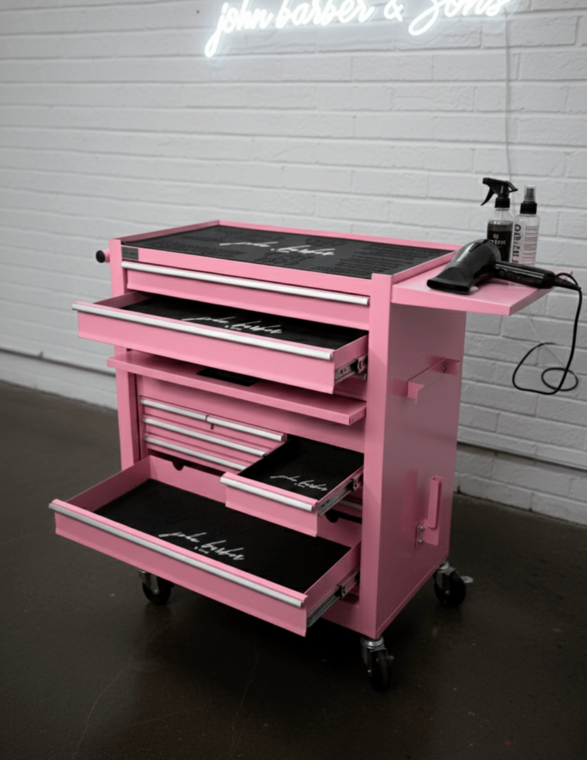 BARBER TROLLEY PRO ROLLWAGEN N VERSCHIEDENEN FARBEN – UV-STERILISATION Friseurwagen