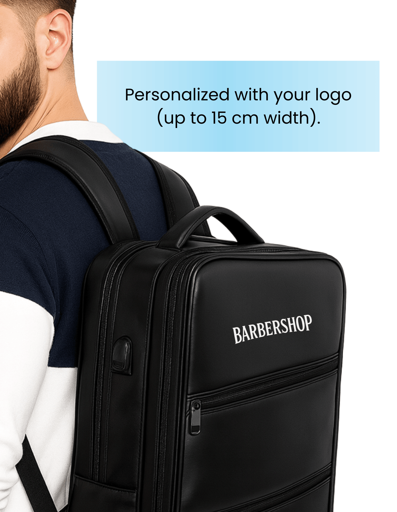 Barber Backpack Rucksack – Barber Werkzeug Tasche und Reise-Organizer mit individuellem Logo.