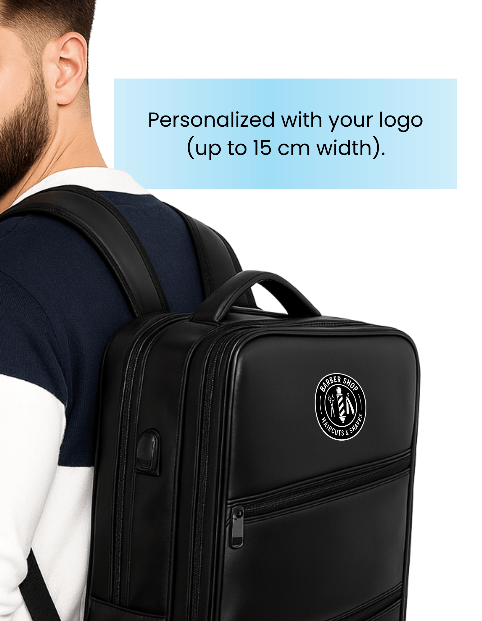 Barber Backpack Rucksack – Barber Werkzeug Tasche und Reise-Organizer mit individuellem Logo.