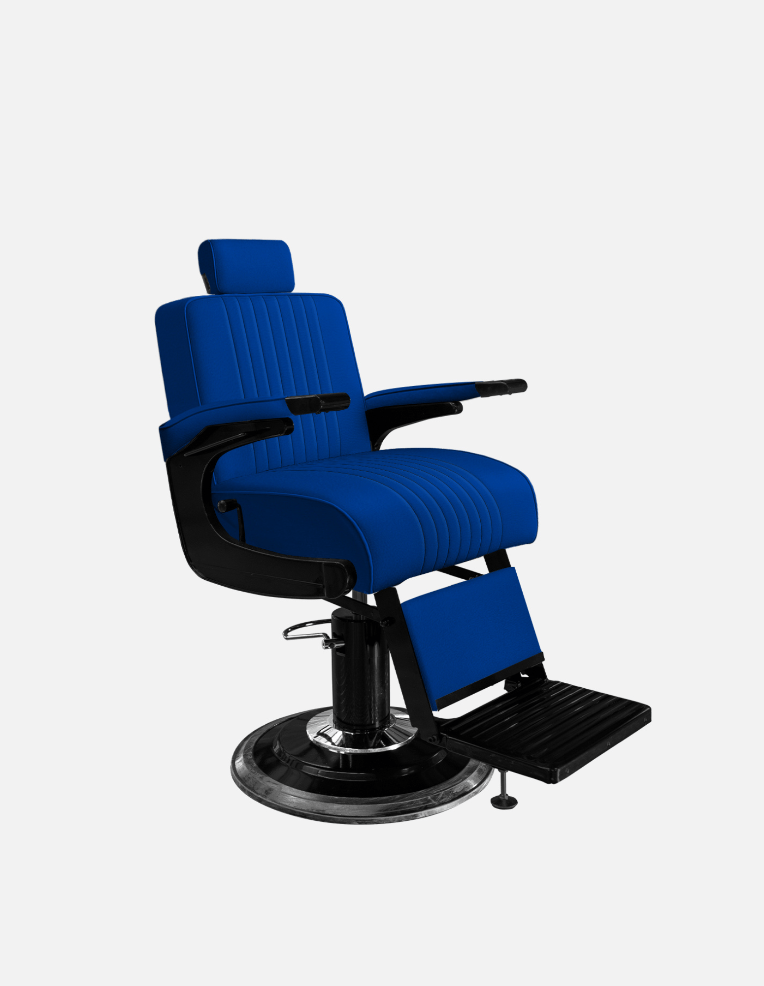 Premium Barberstuhl New School Königsblau für Barbershop und Friseursalon