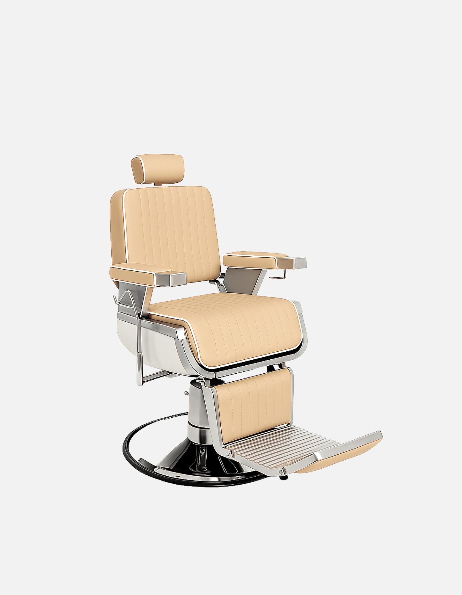Ripped Guardian Barberstuhl Beige – Friseurstuhl für Barbershop.