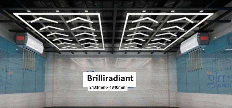 Brilliradiant LED lighting system 2.43m x 4.84m