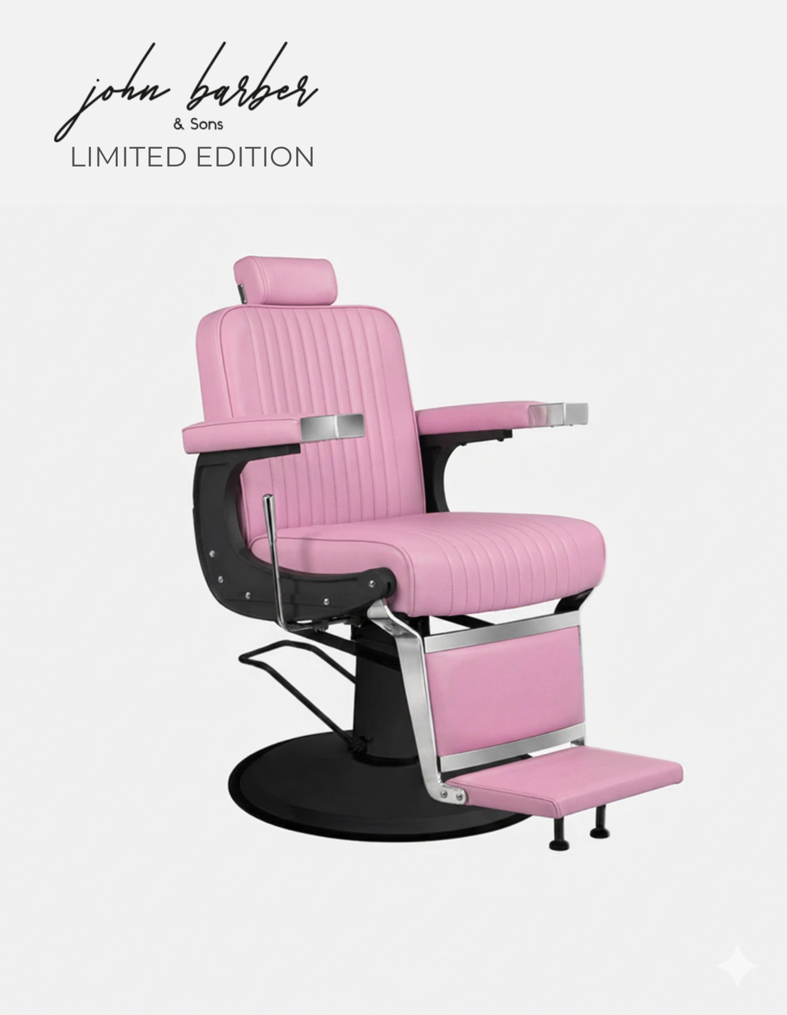 New School Barberstuhl Pink Limited Edition für Barbershop