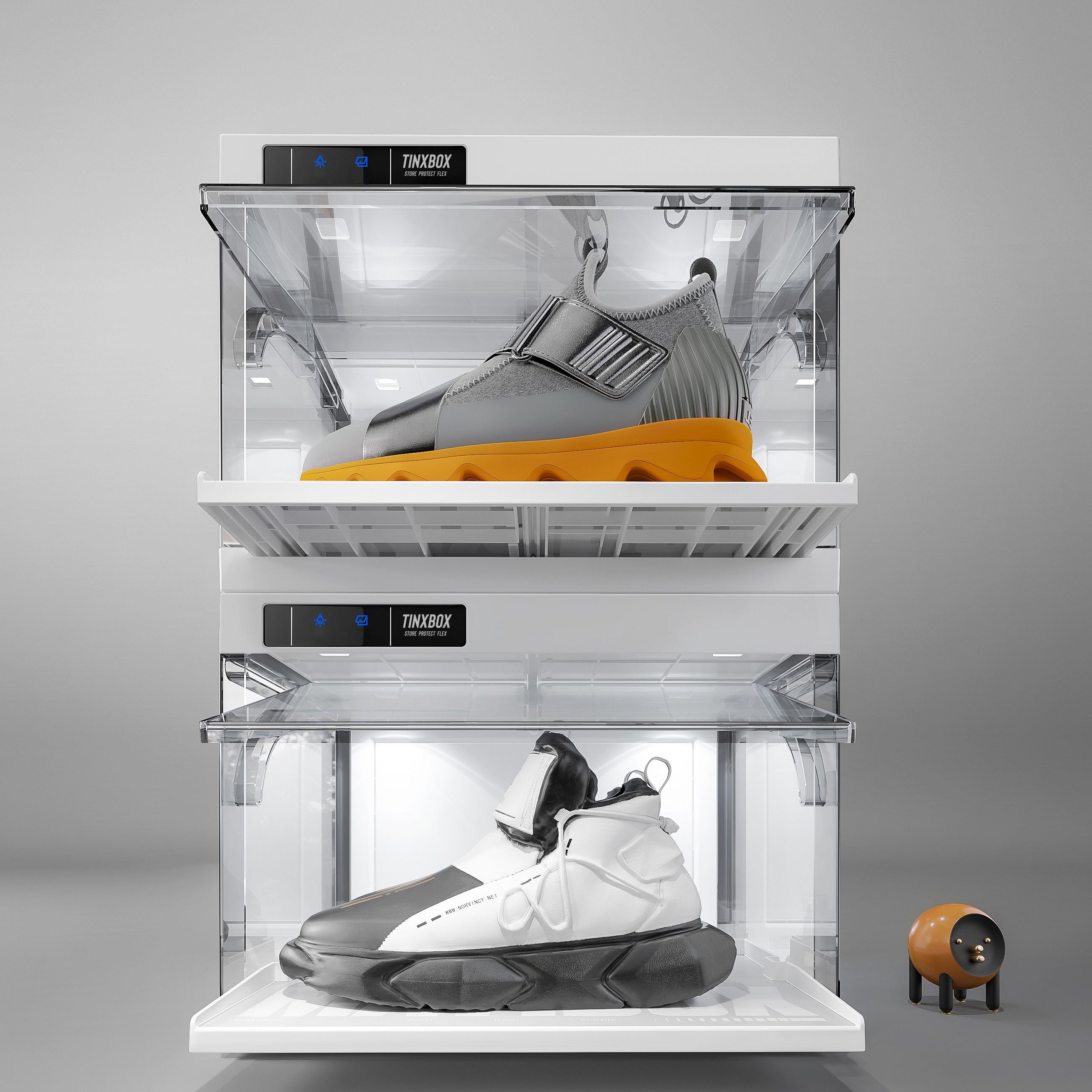 TINXBOX Smart Display Box – Vitrine für Sneaker und Sammlerstücke.