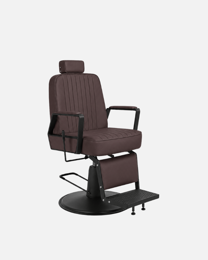 Plain BROWN-BLACK Kadeřnické Křeslo Barber Křeslo Unisex