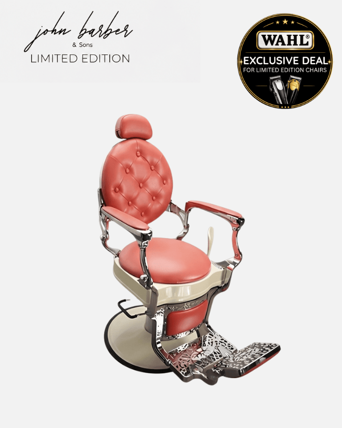 Kadernícke kreslo Red Velvet LIMITED EDITION