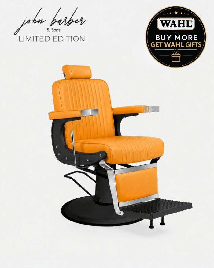 New School Kappersstoel Oranje Limited Edition