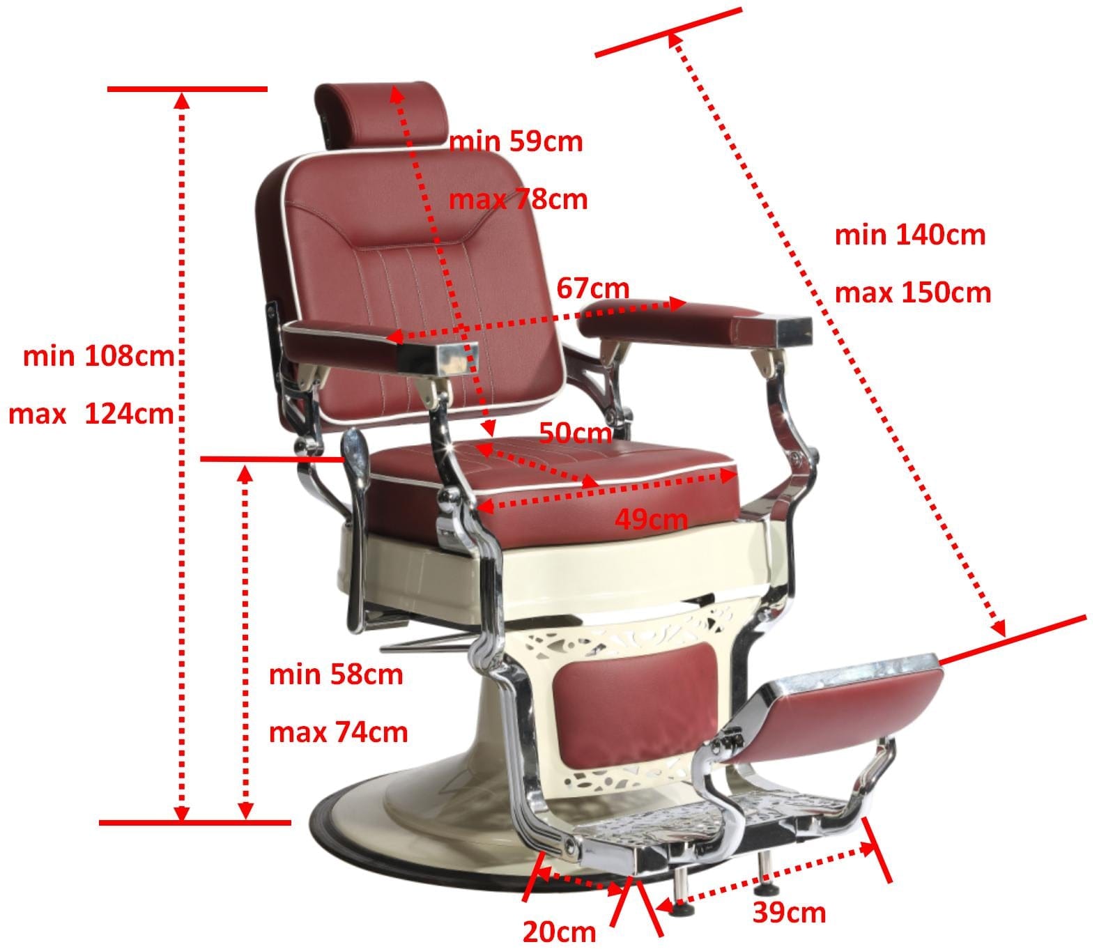 Retroria Frizerska Stolica Mat Crna – Ograničeno Izdanje Klasične Stolice za Muškarce