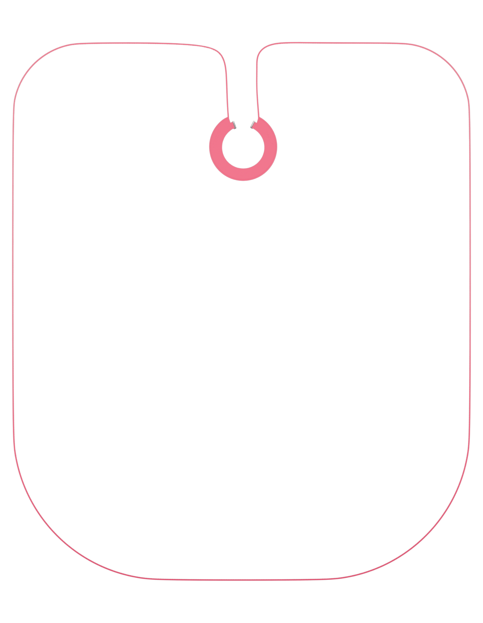 White premium cape made from high-quality fabric, with optional logo branding
