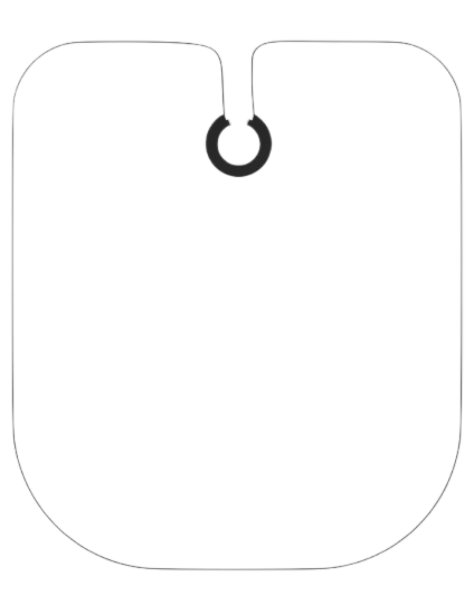 White premium cape made from high-quality fabric, with optional logo branding