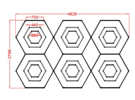 Glowdazzle Multi-Hex LED Beleuchtungssystem 6500K für moderne Deckenbeleuchtung