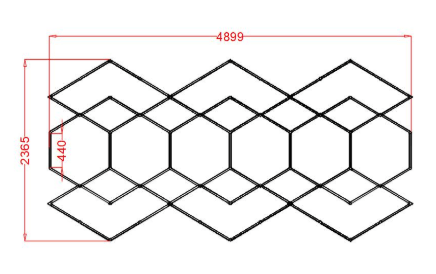 Sistema de iluminación LED geométrico moderno Shinebeam