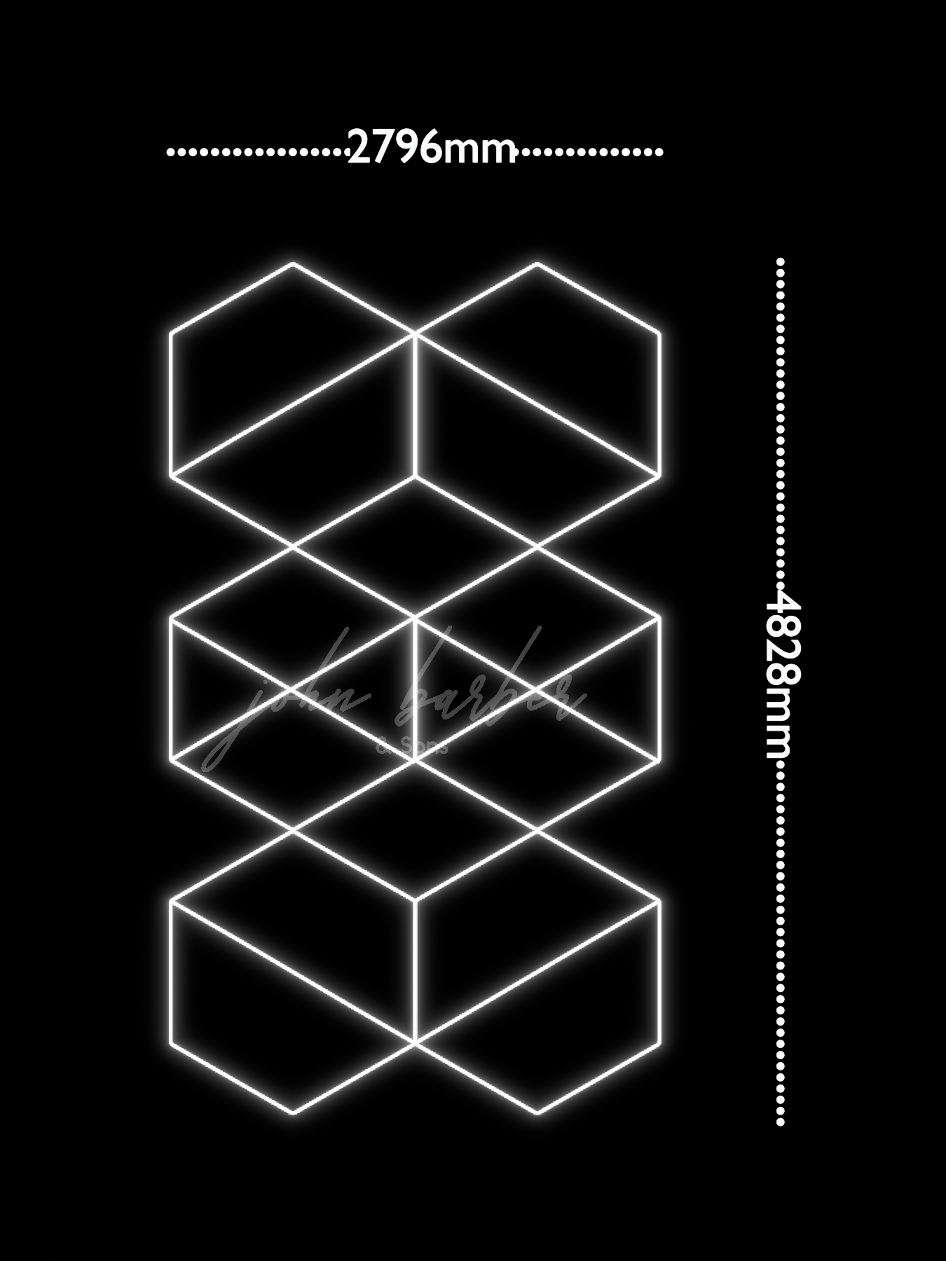 Radianza – geometrický LED osvětlovací systém ve studené bílé 6500K