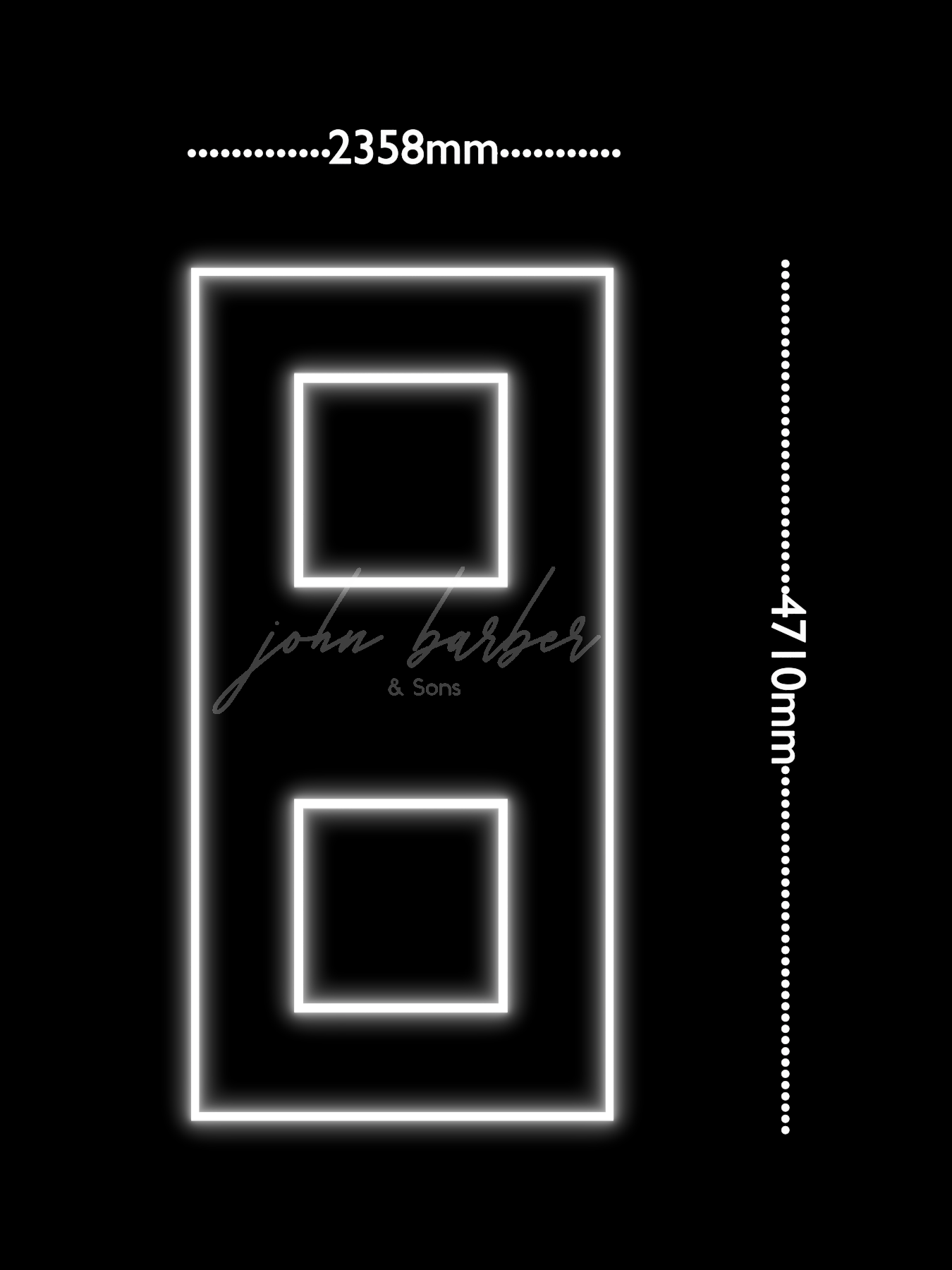 Glowrise – Luz LED rectangular con dos cuadrados (6500K)