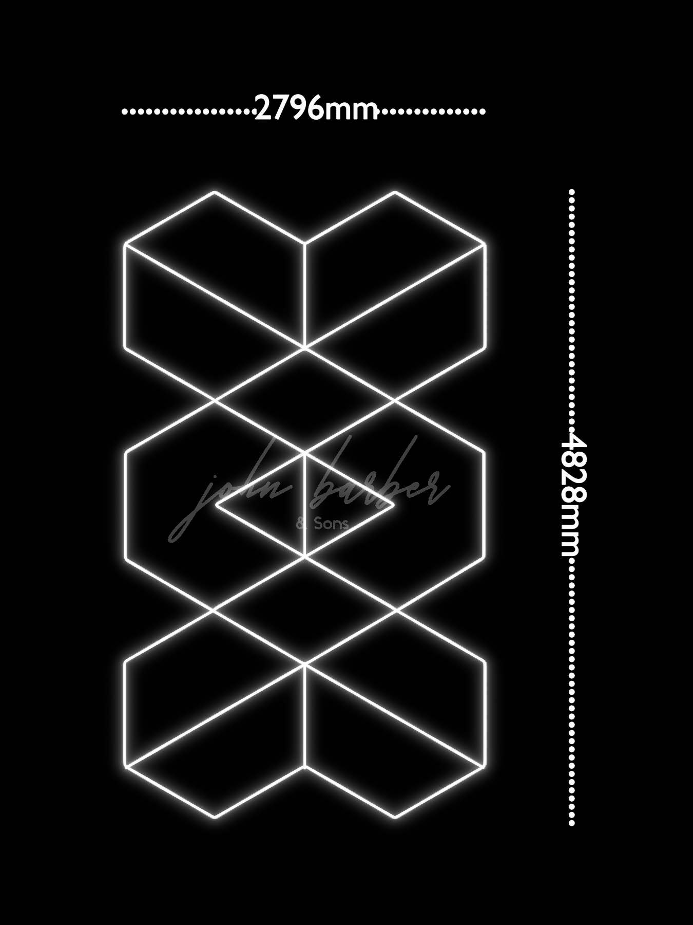 Brilliaray – Sharp-Beam LED Ceiling Light in Cold White 6500K