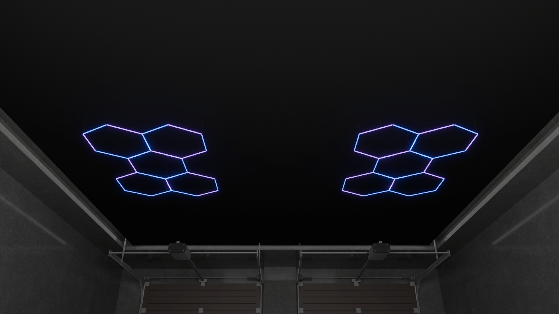 LED Lichtsystem MULTI 5-GRID Hexagon in RGB