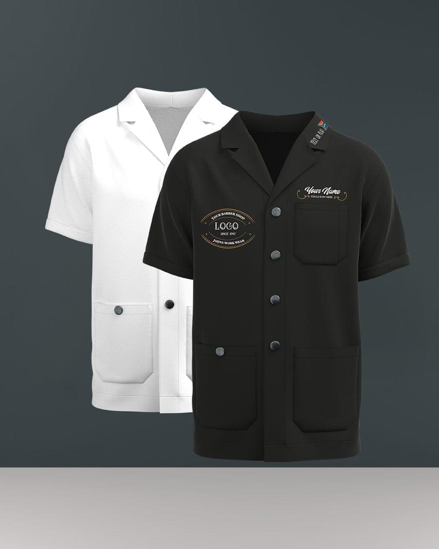 johnbarbersons Klassicher Barber Mantel, Kurzarm