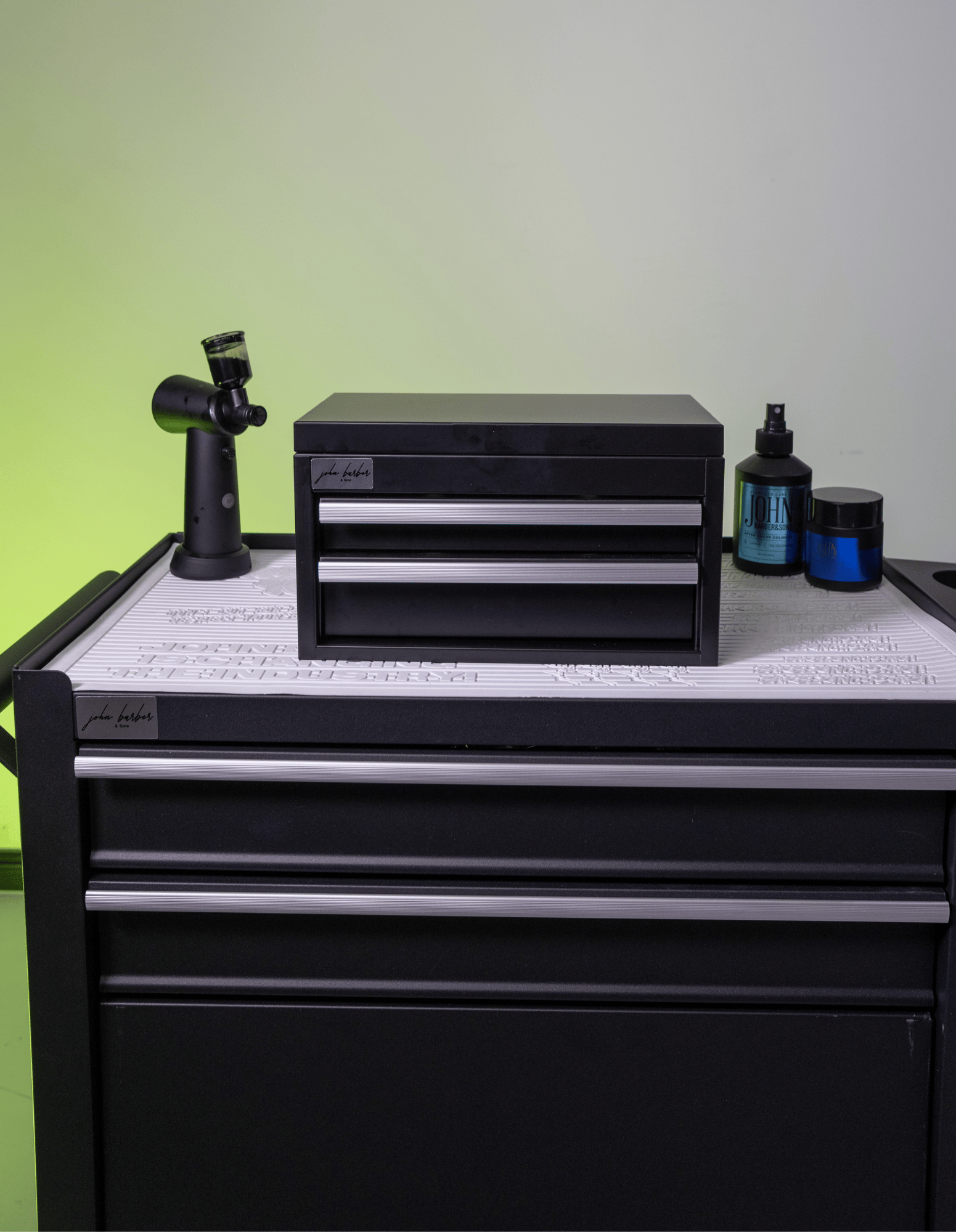 Mini Werkzeugschublade für Arbeitsplatte – Barber und Friseur Organizer.