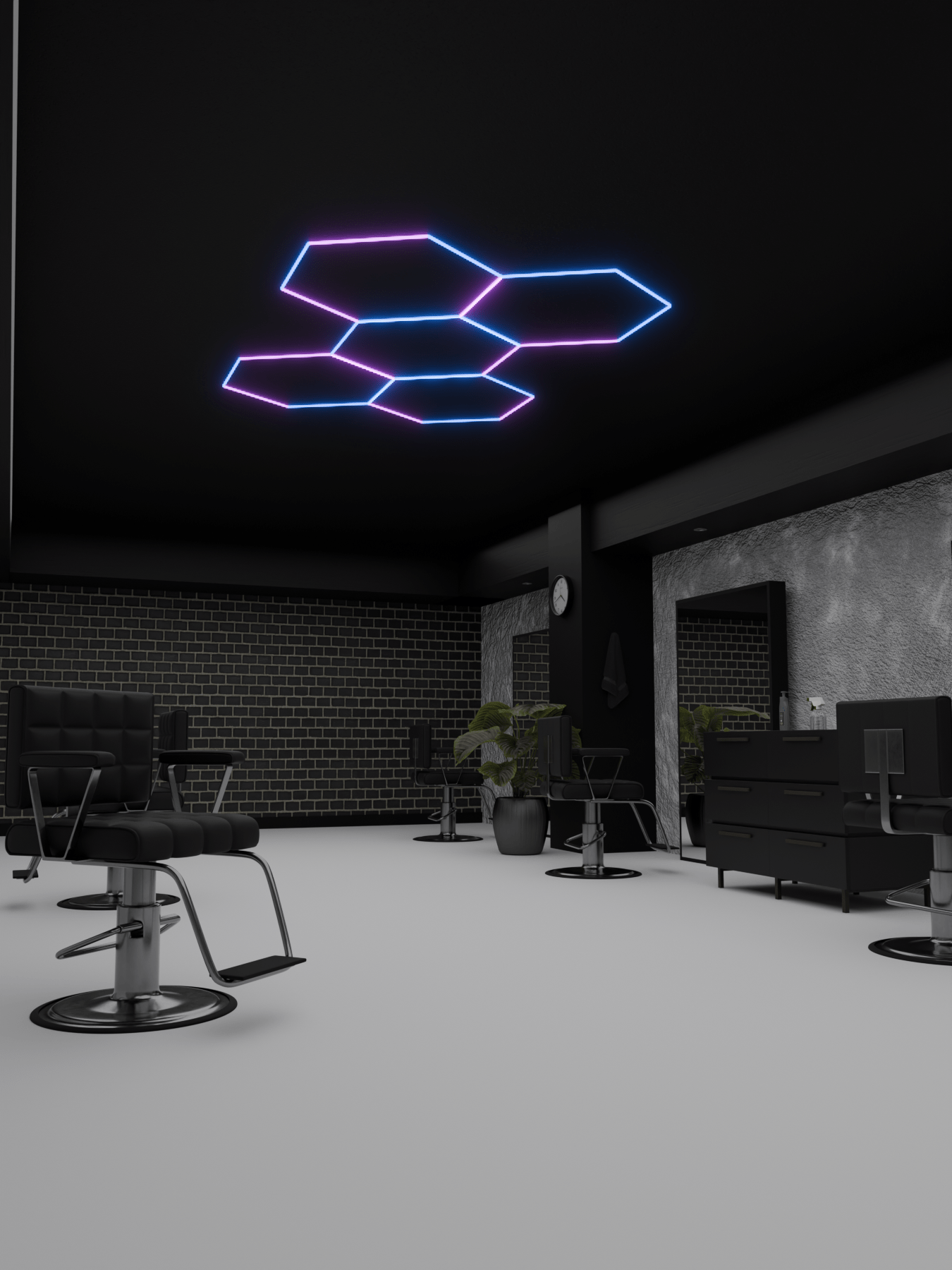 LED Lichtsystem MULTI 5-GRID Hexagon in RGB