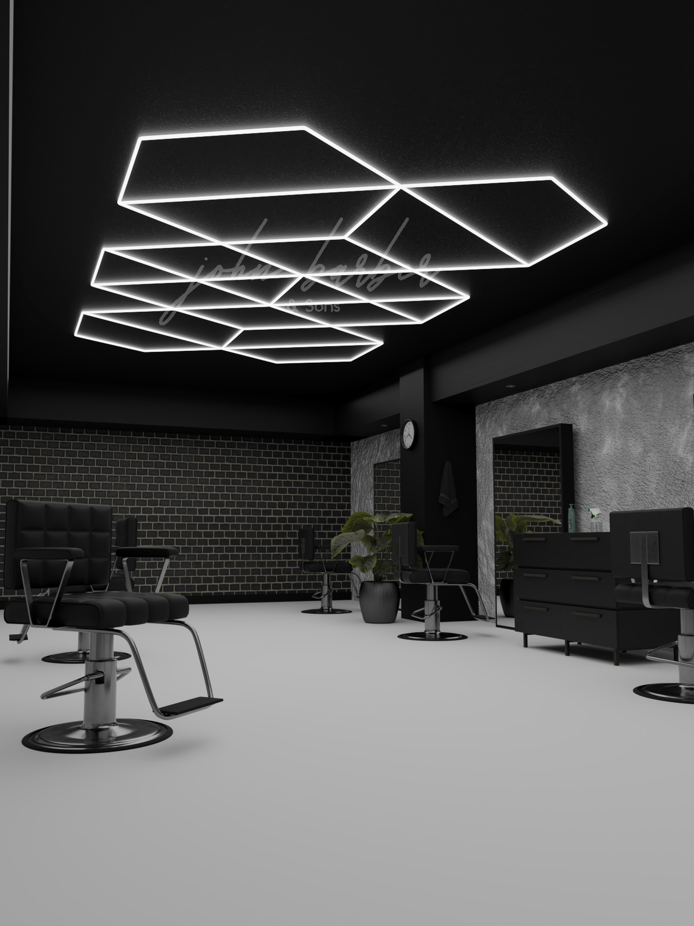 Radianza – geometrický LED osvětlovací systém ve studené bílé 6500K