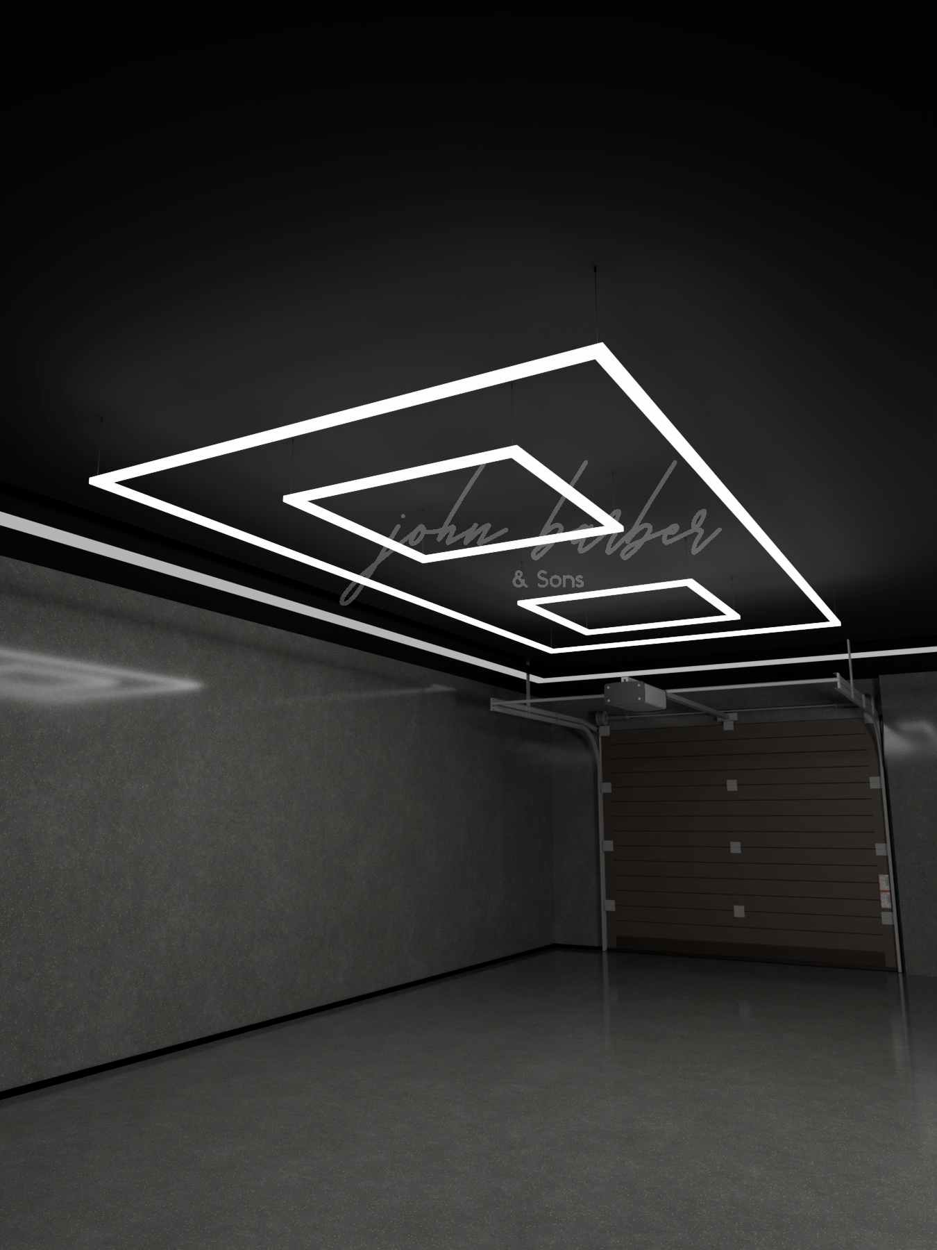 Glowrise – Luz LED rectangular con dos cuadrados (6500K)