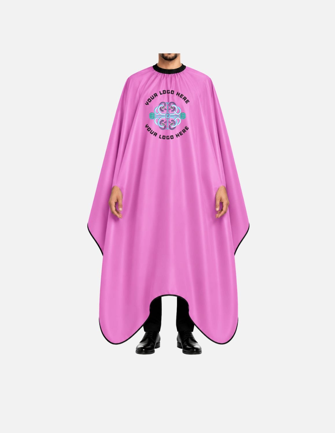 hands free cape with simple logo pink