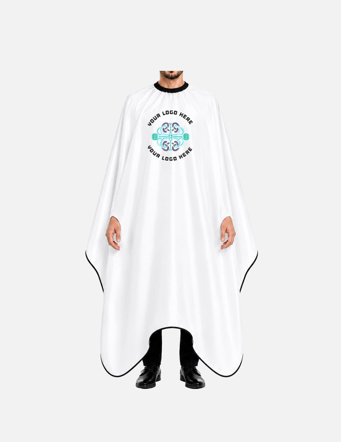 hands free cape with simple logo white