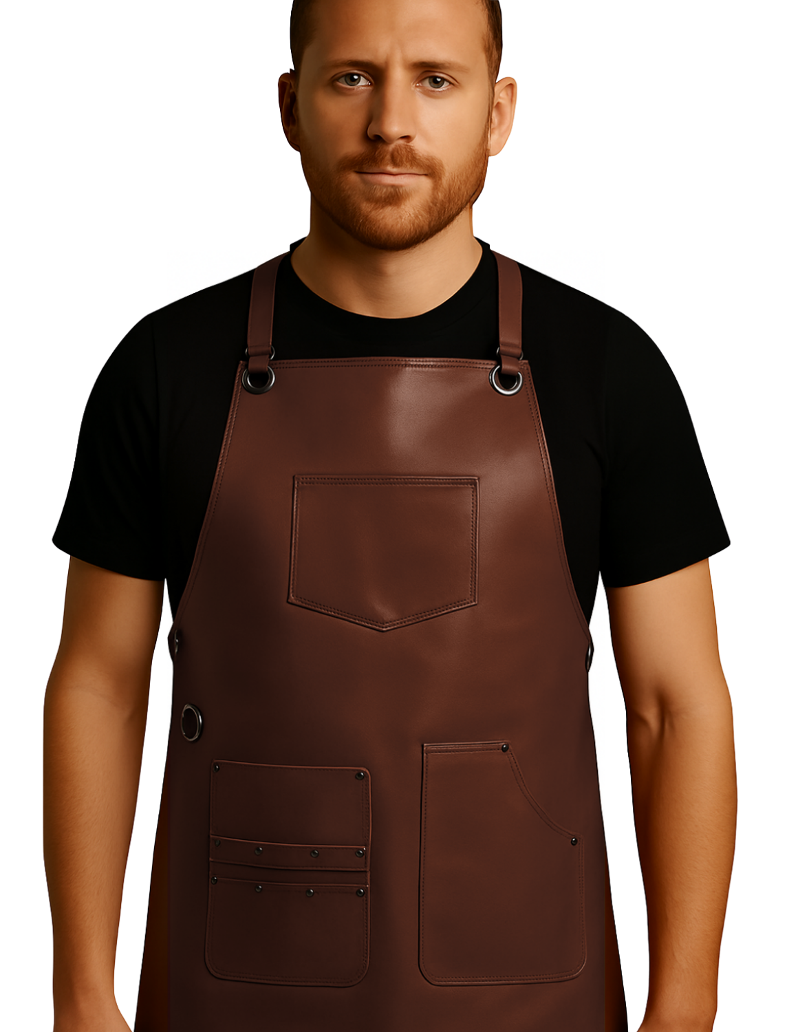 Prava kožna brijačka pregača