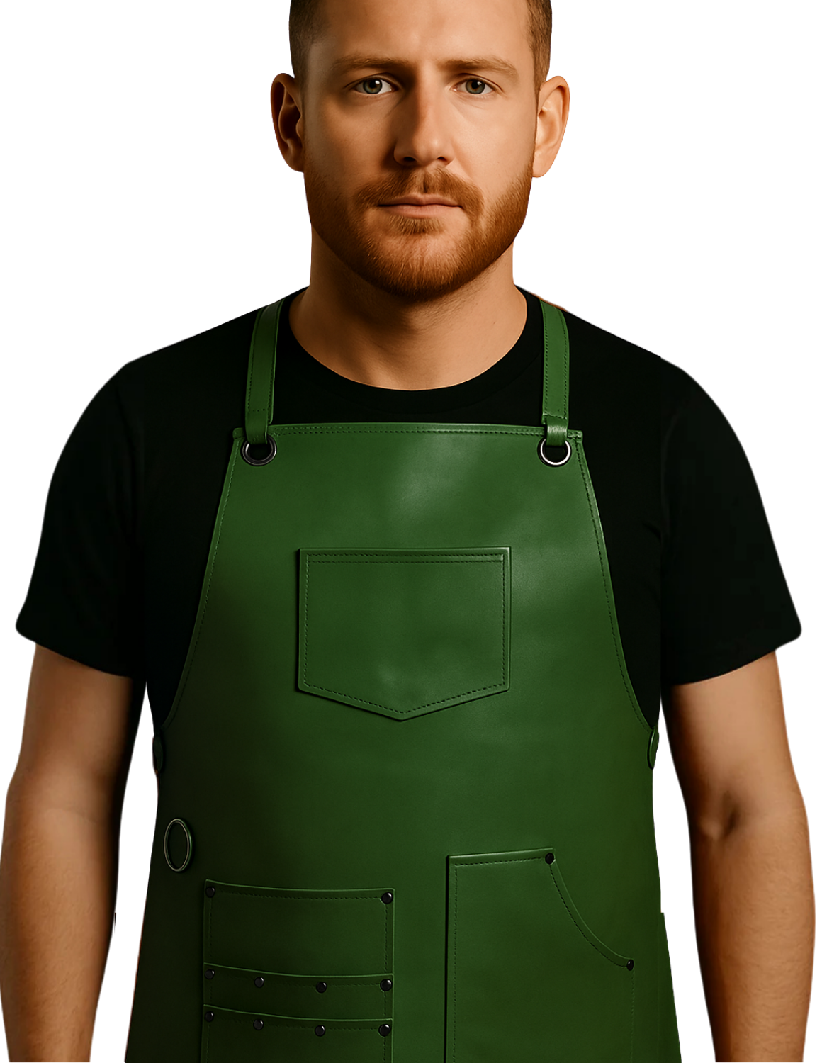 Prava kožna brijačka pregača