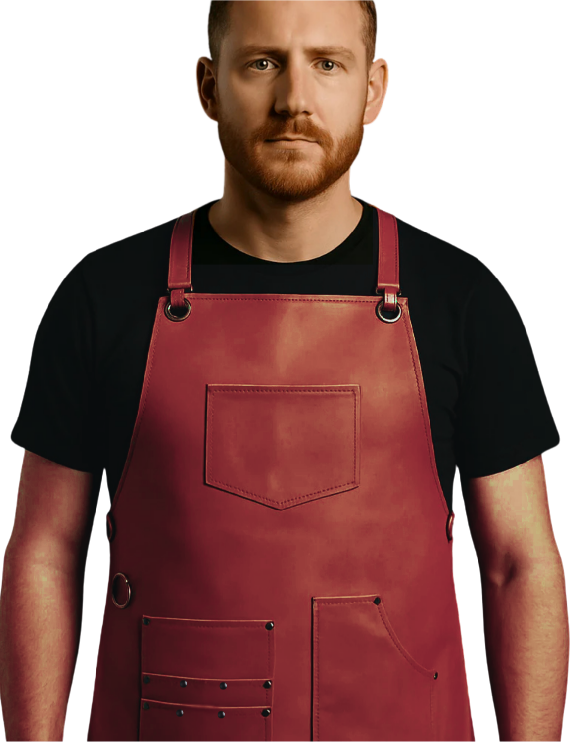 Prava kožna brijačka pregača