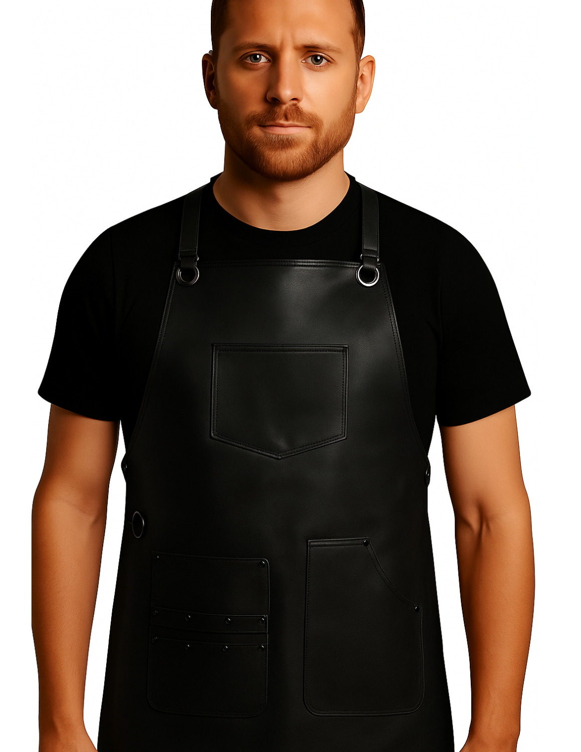 Prava kožna brijačka pregača