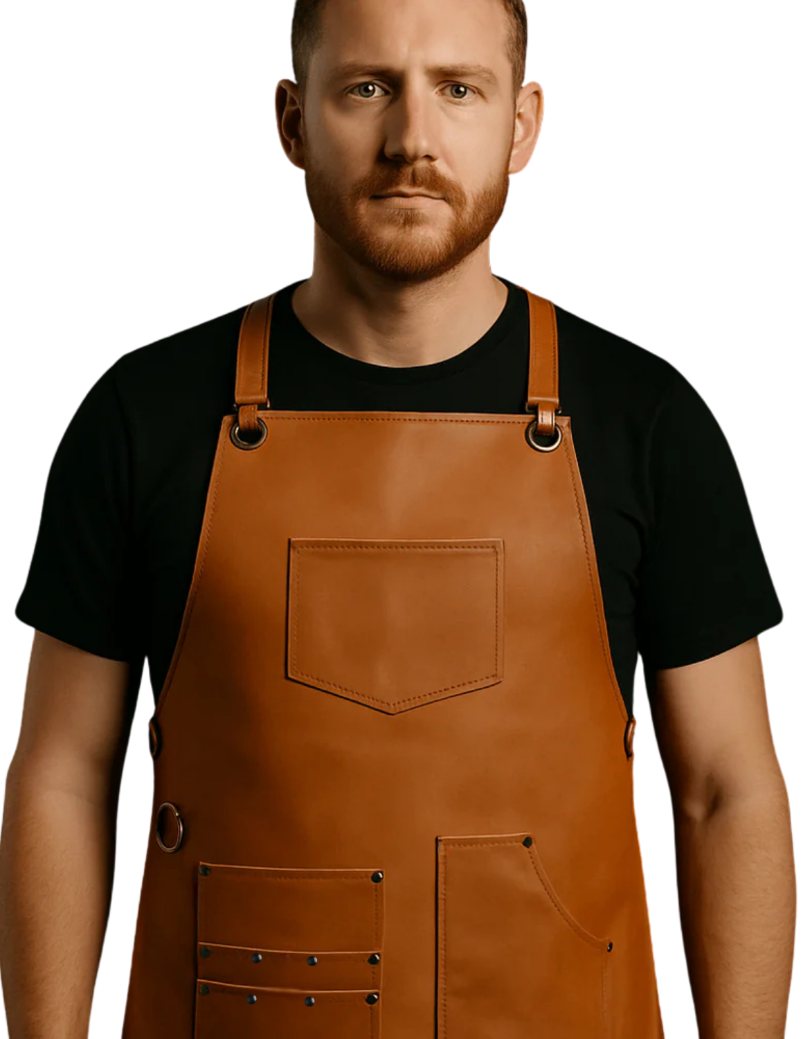 Prava kožna brijačka pregača