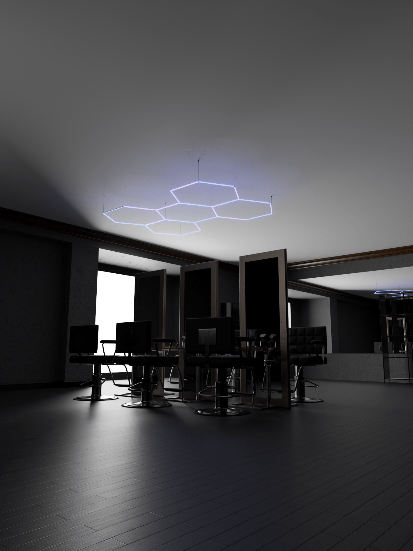 LED Lichtsystem MULTI 5-GRID Hexagon in RGB