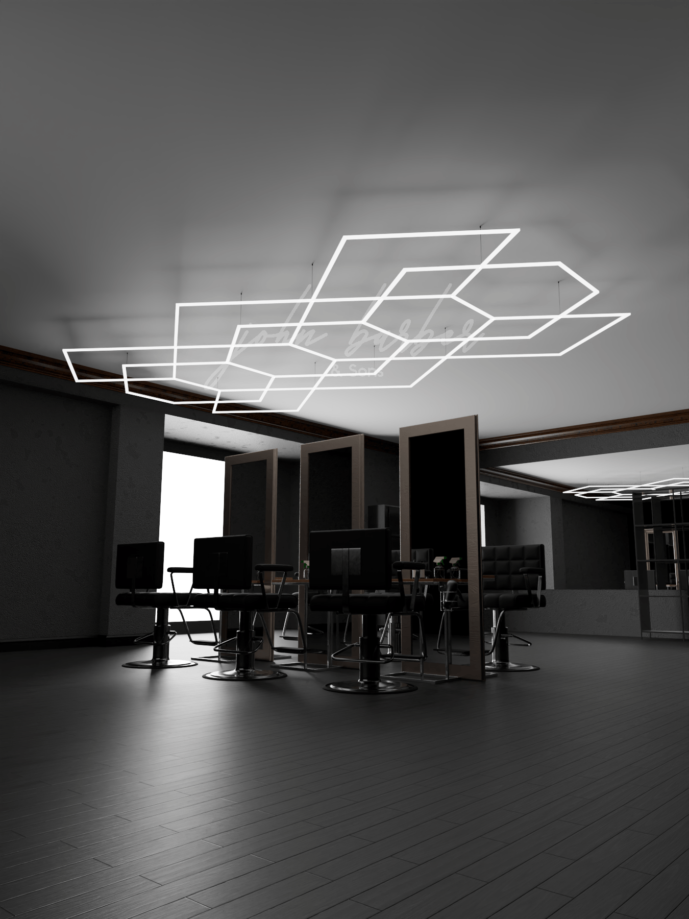 Sistema de iluminación LED geométrico moderno Shinebeam