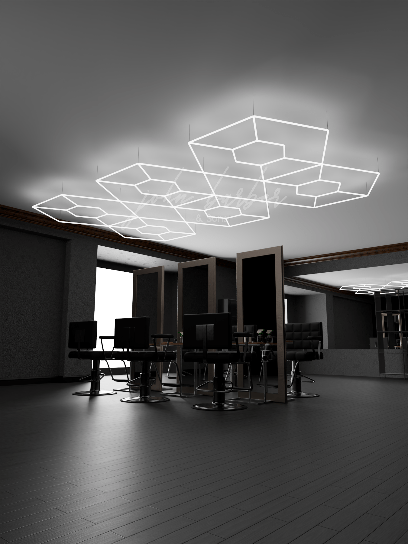 Lumibright – Geometrisk LED-ljusdesign för rena, ljusa interiörer (6500K)